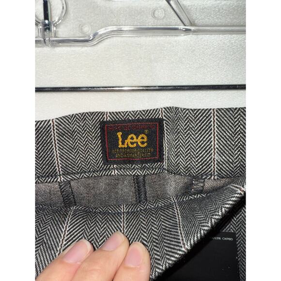 Lee Womens NWT Gray Stripe Pants Size Large Comfort Waistband Bootcut Career - Picture 3 of 7